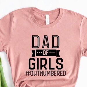 Girl Dad Crew Short Sleeve Tee Shirt Father’s Day Shirt